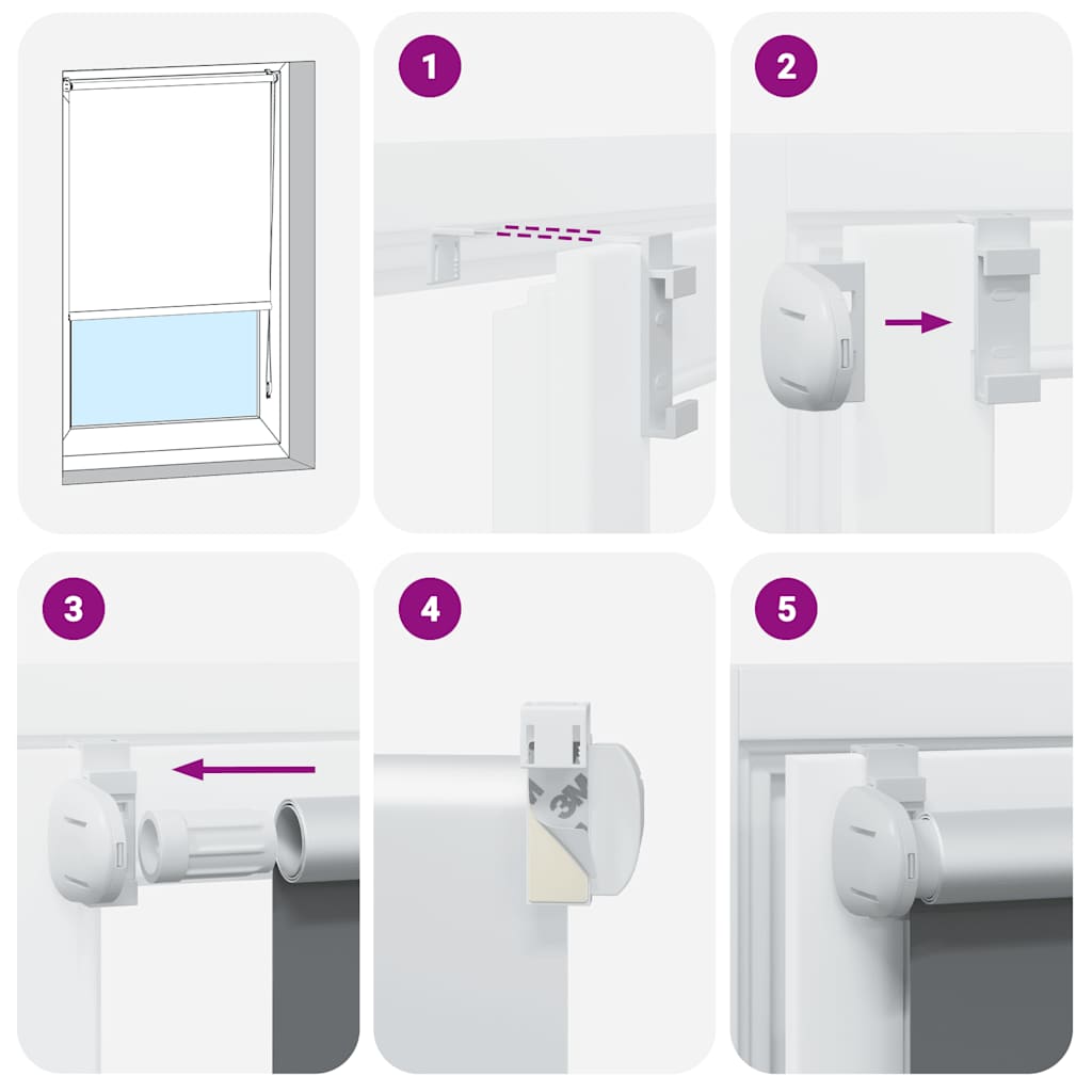 Tenda A Rullo Oscurante 70x175 Cm Larghezza Tessuto 65,7 cm - Image 5