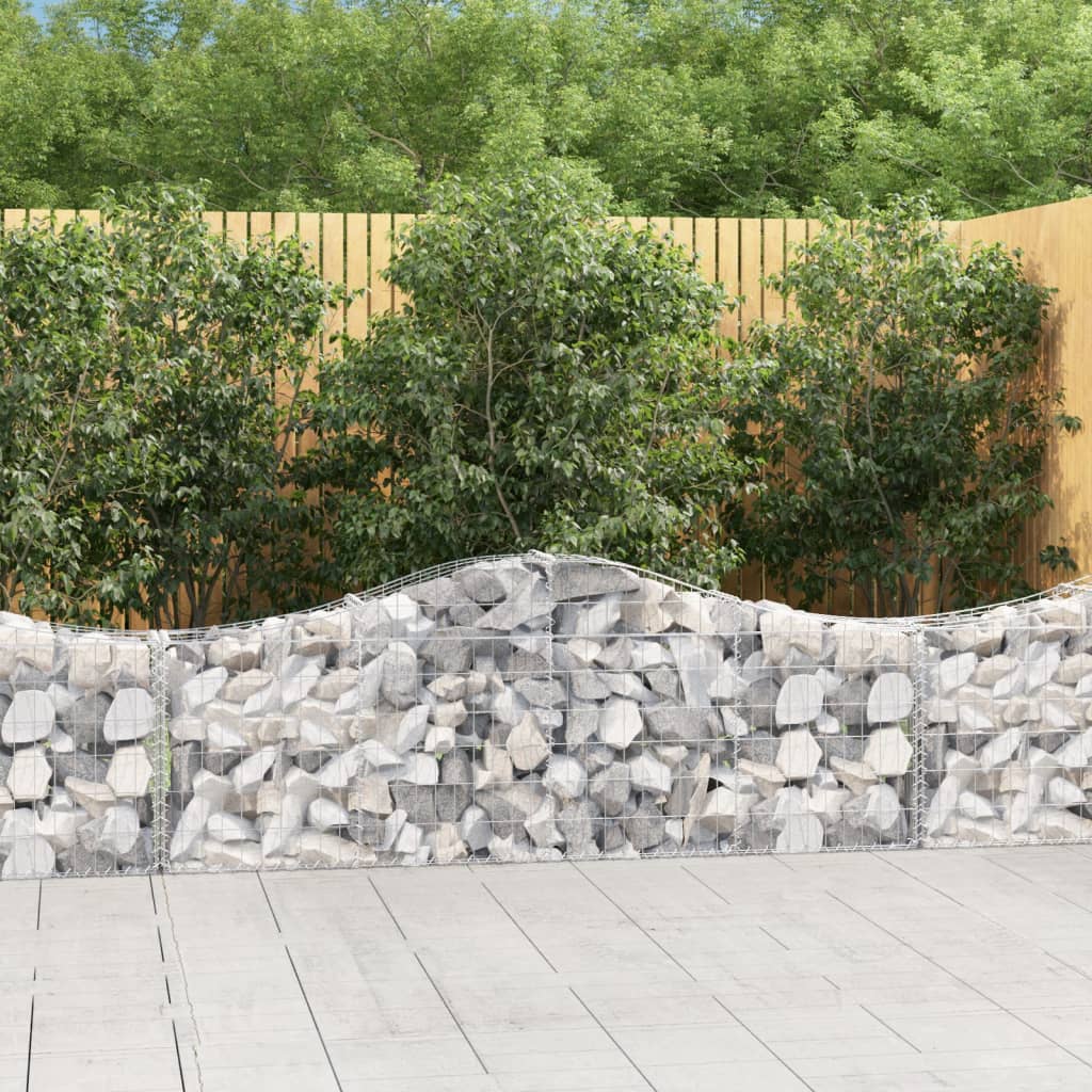 Cesti Gabbioni Ad Arco 7 Pz 200x30x60/80 Cm Ferro Zincato