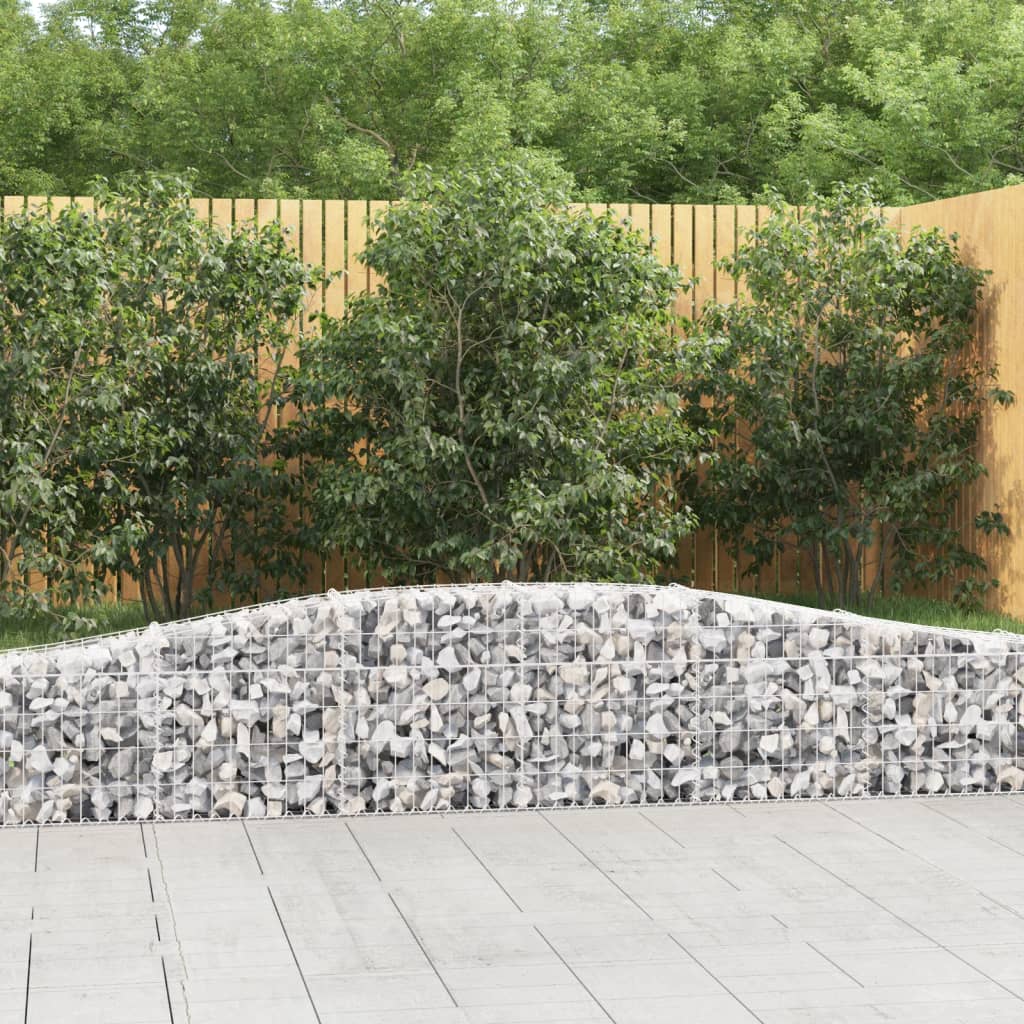 Cesti Gabbioni Ad Arco 9 Pz 400x30x40/60 Cm Ferro Zincato