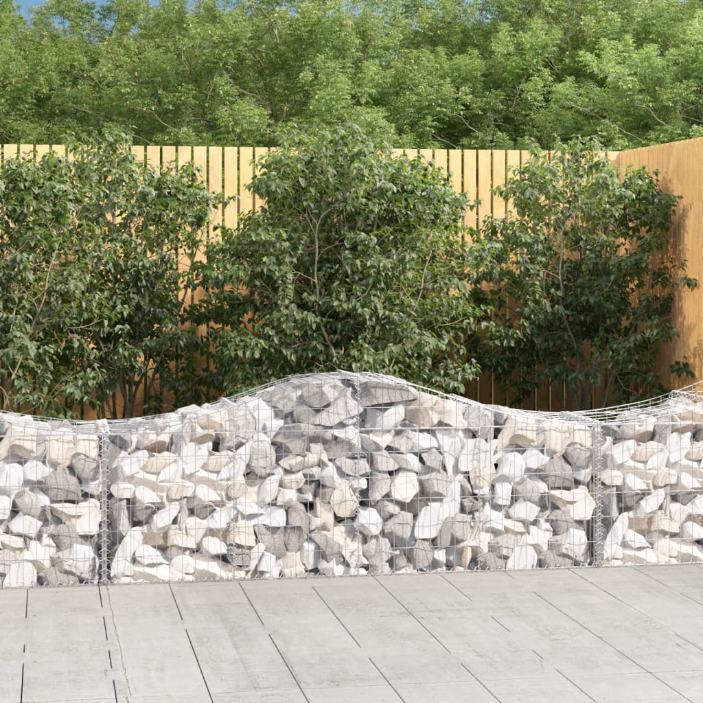 Cesti Gabbioni Ad Arco 25 Pz 200x50x60/80 Cm Ferro Zincato