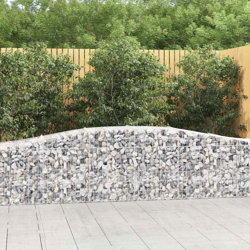 Cesti Gabbioni Ad Arco 20 Pz 400x50x60/80 Cm Ferro Zincato