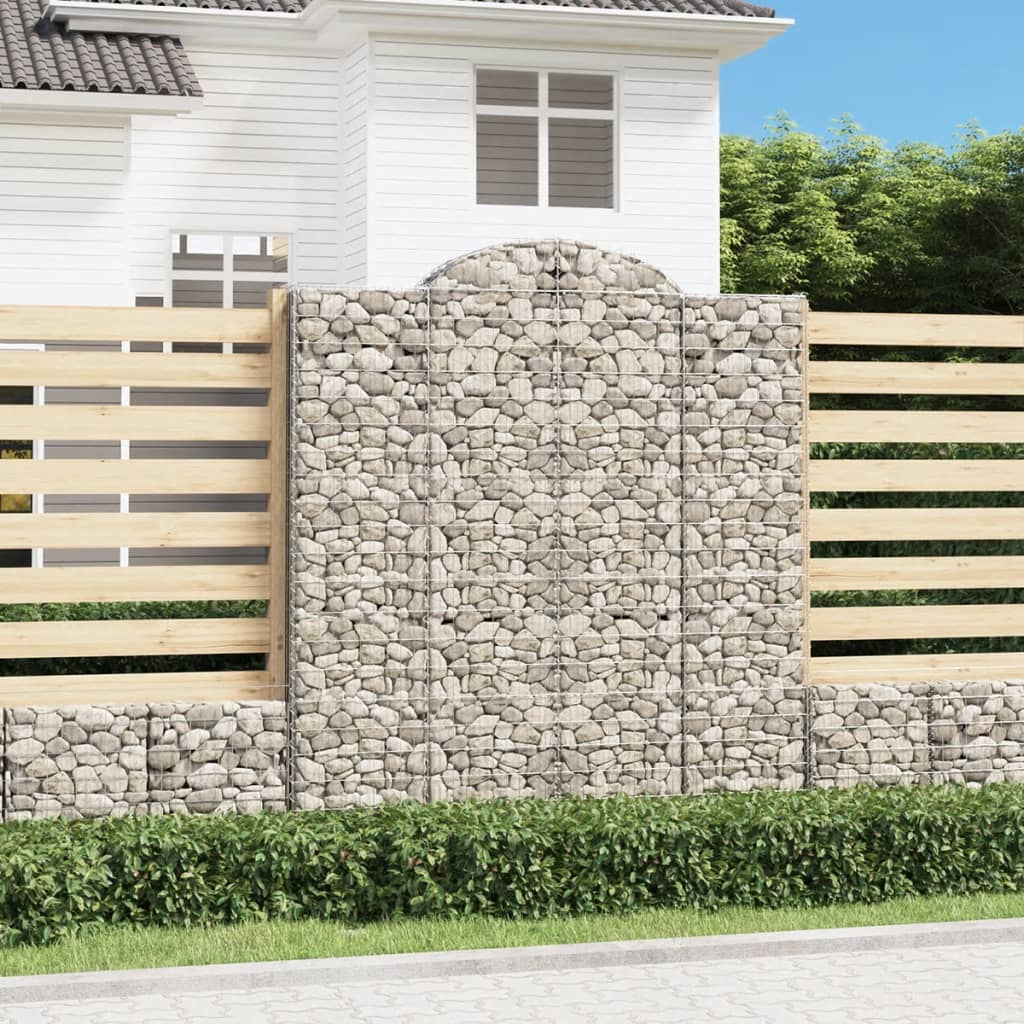Cesti Gabbioni Ad Arco 6 Pz 200x50x220/240 Cm Ferro Zincato