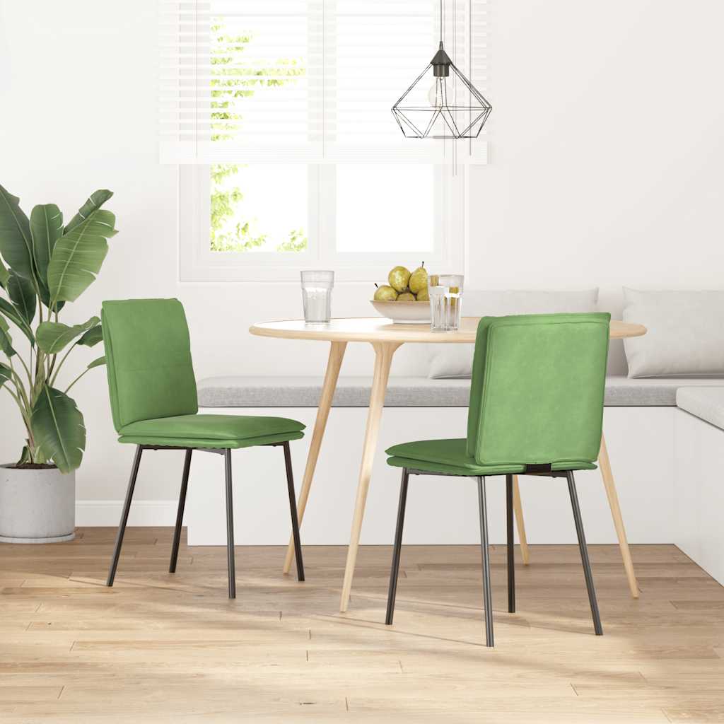 Sedie Da Pranzo 2 Pz Verde Chiaro In Velluto