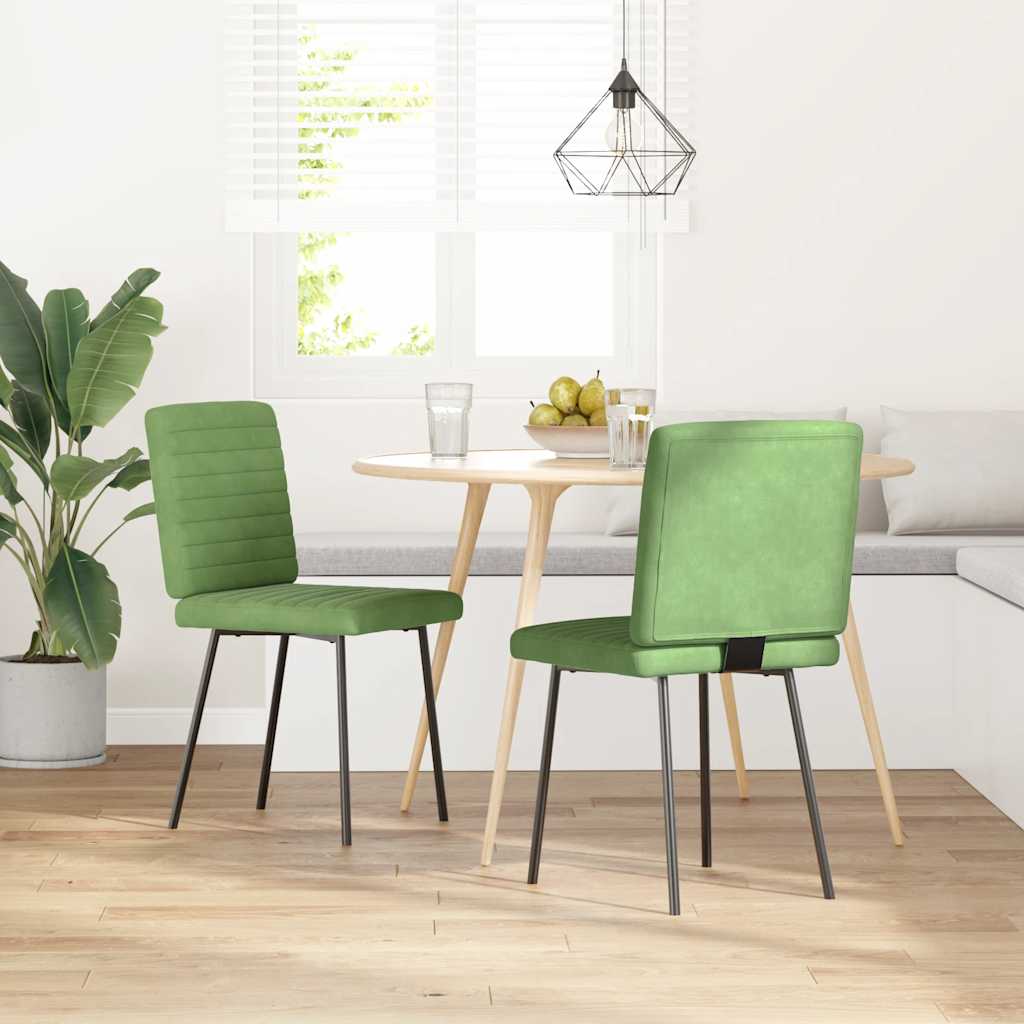 Sedie Da Pranzo 2 Pz Verde Chiaro In Velluto