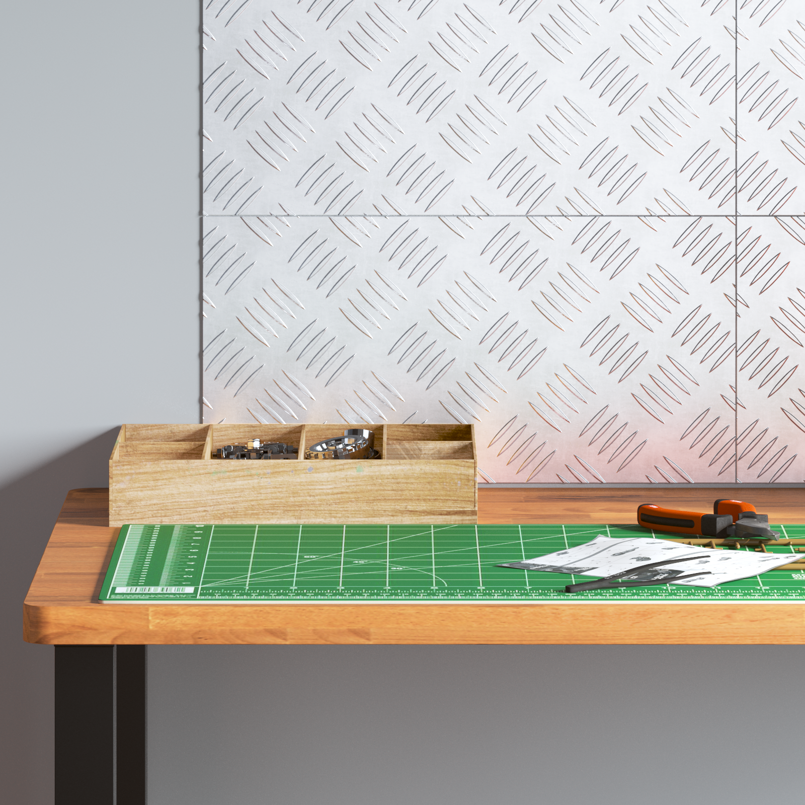 Dischi Quadrati 4 Pcs Argento 40 X 20 Cm Alluminio - Image 3