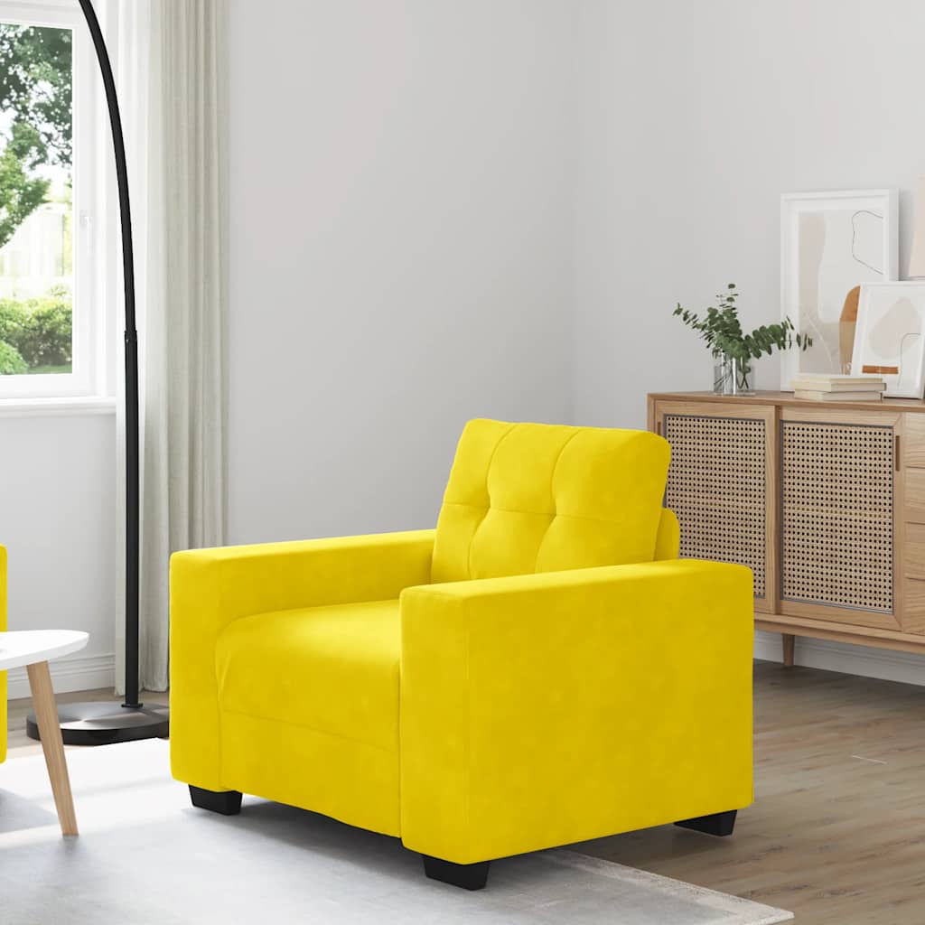 Divano Sedia Giallo 60 Cm Velluto