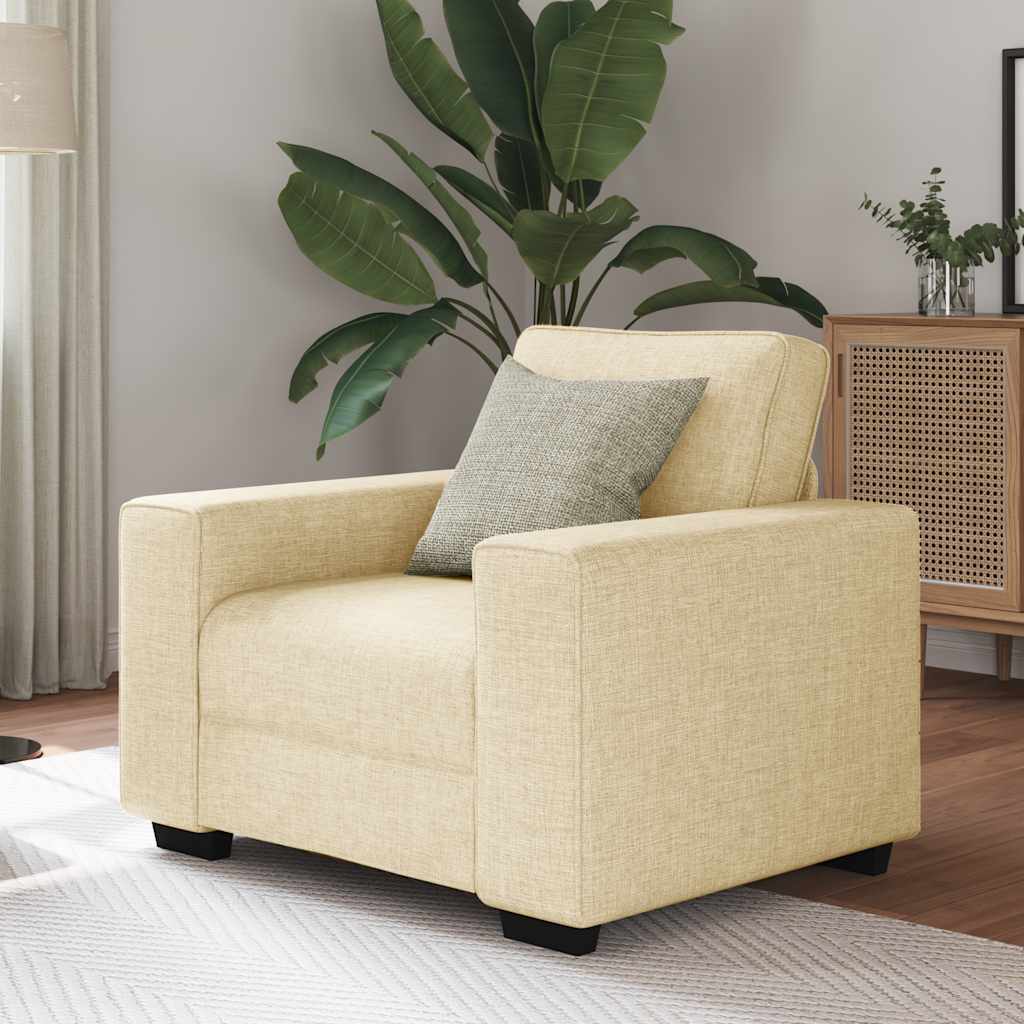 Poltrona Crema 60 Cm In Tessuto