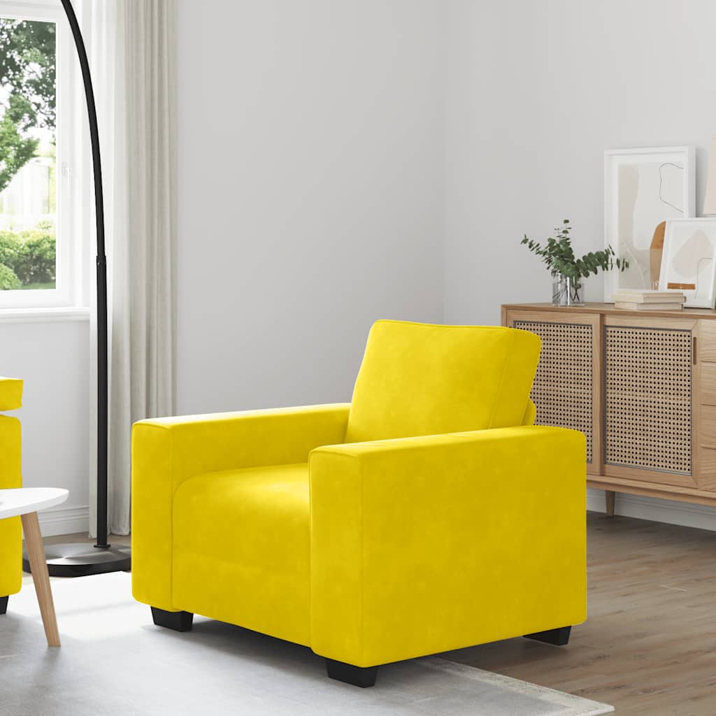 Divano Sedia Giallo 60 Cm Velluto