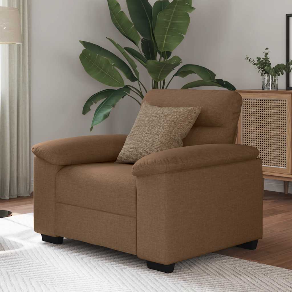 Poltrona Marrone 60 Cm In Tessuto