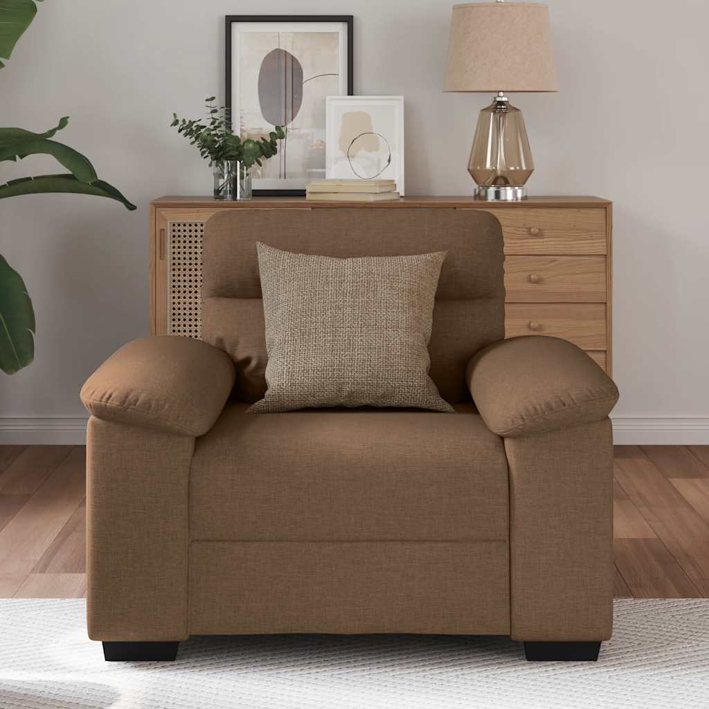 Poltrona Marrone 60 Cm In Tessuto - Image 3