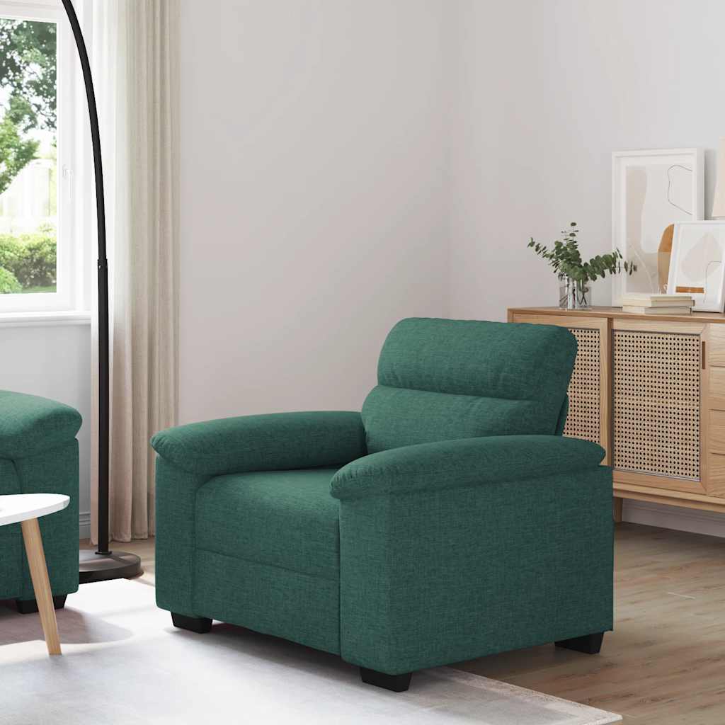 Poltrona Verde Scuro 60 Cm In Tessuto