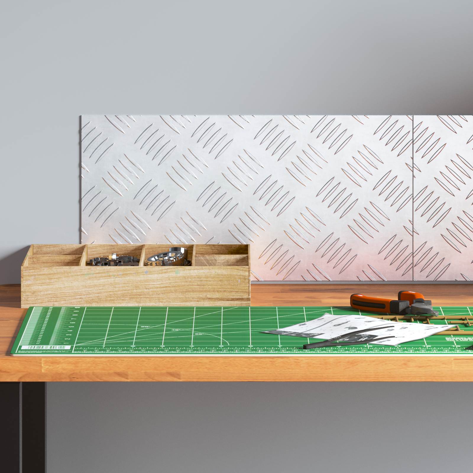 Dischi Quadrati 2 Pcs Argento 40 X 20 Cm Alluminio - Image 3