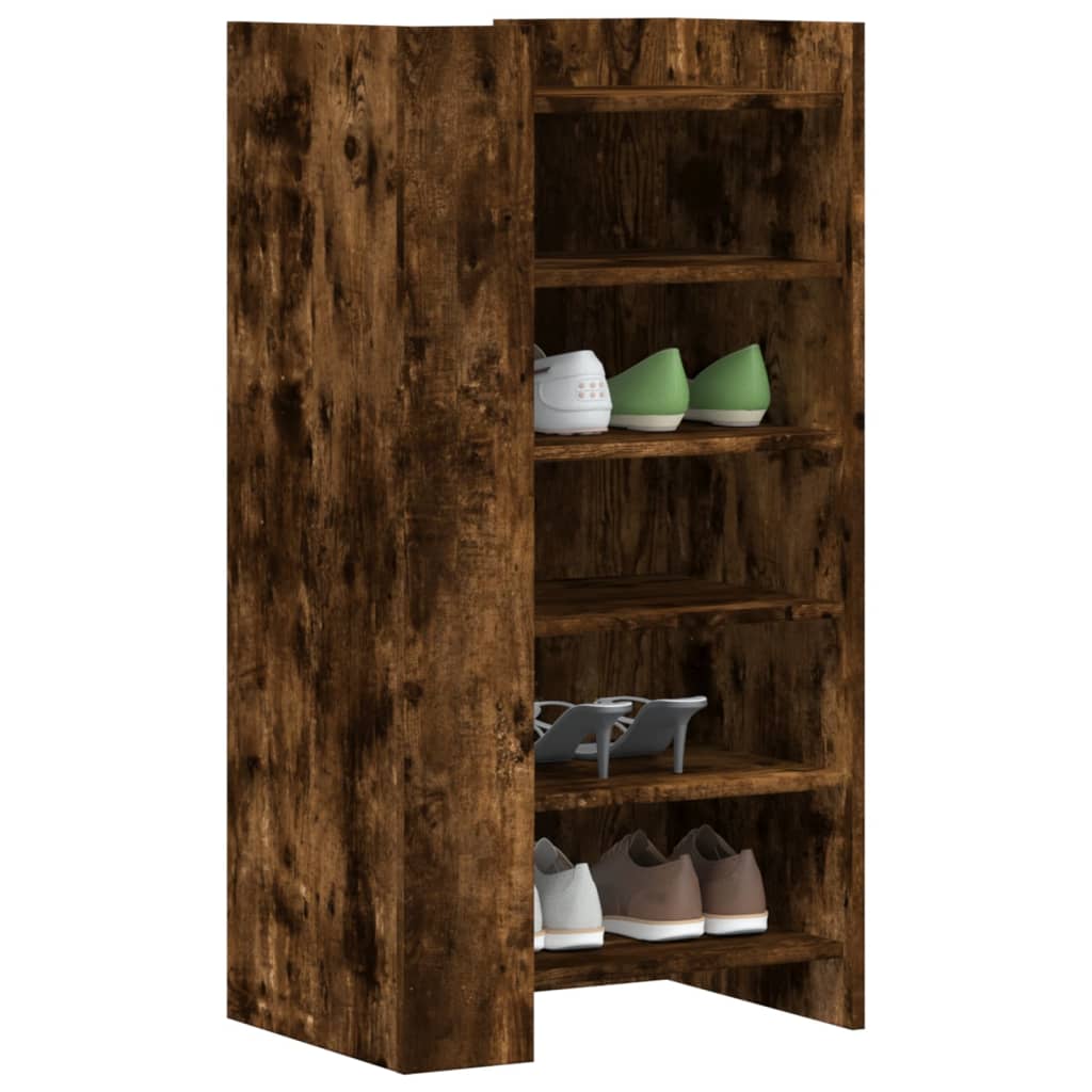 Scarpiera Rovere Fumo 52x37,5x100 Cm In Legno Multistrato