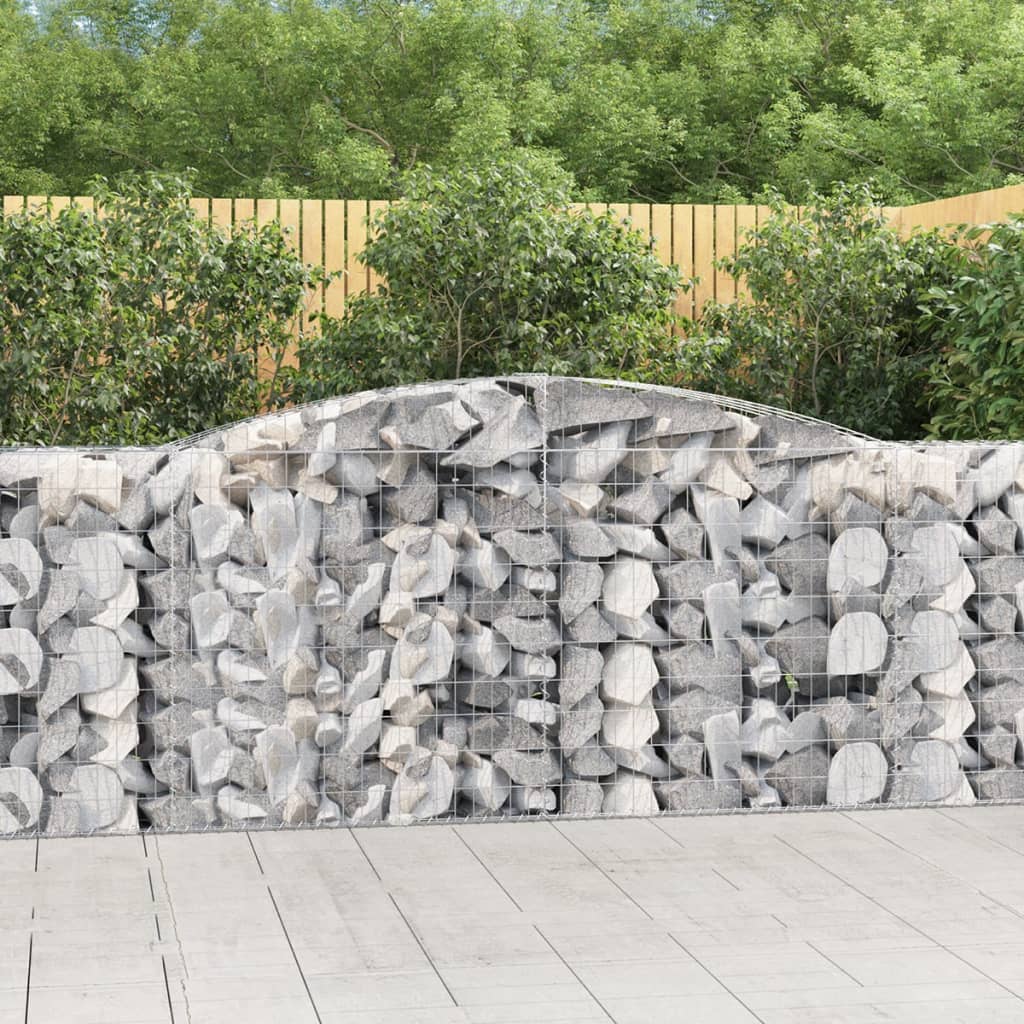 Cesti Gabbioni Ad Arco 25 Pz 400x50x100/120 Cm Ferro Zincato
