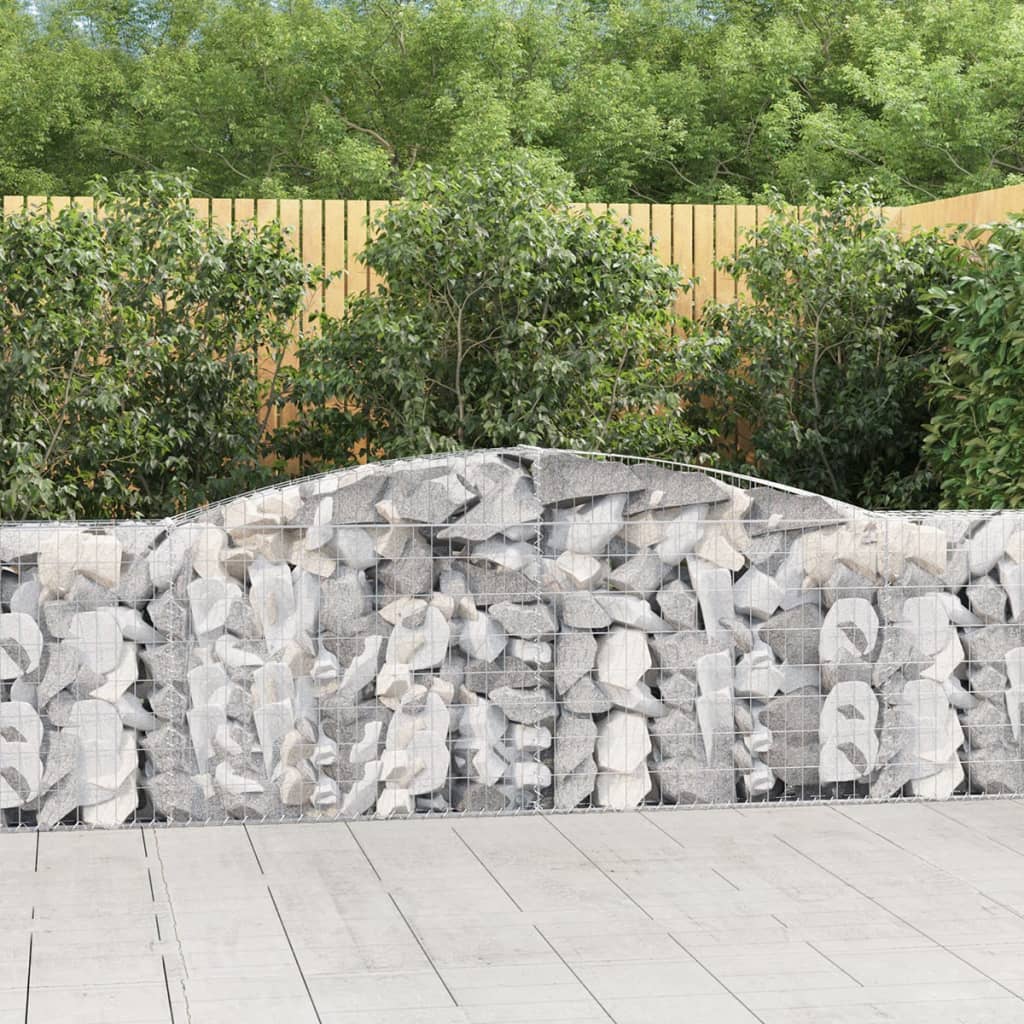 Cesti Gabbioni Ad Arco 20 Pz 400x30x80/100 Cm Ferro Zincato