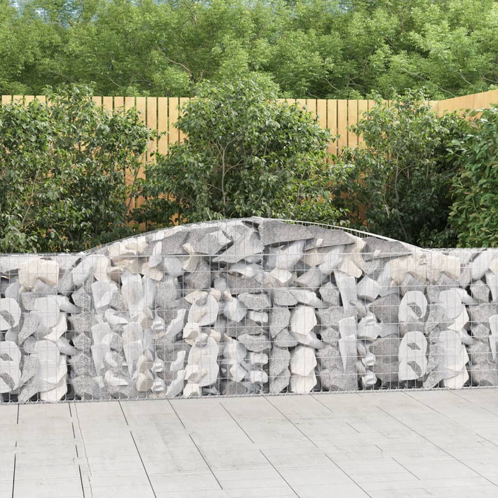 Cesti Gabbioni Ad Arco 25 Pz 400x30x80/100 Cm Ferro Zincato
