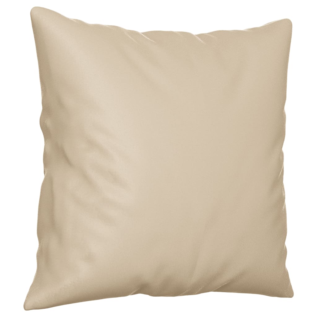 Divano A 2 Posti Con Cuscini Crema 120 Cm Tessuto Microfibra - Image 6