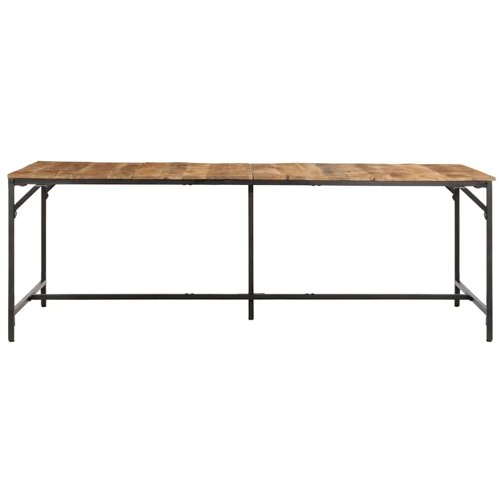 Tavolo Da Pranzo 220x90x75 Cm In Legno Grezzo Massello Di Mango