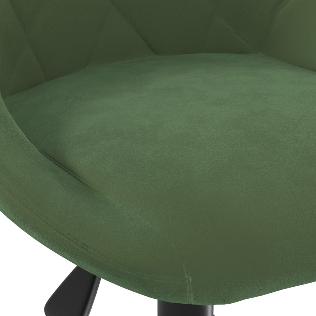 Sedia Da Ufficio Girevole Verde Scuro In Velluto - Image 6