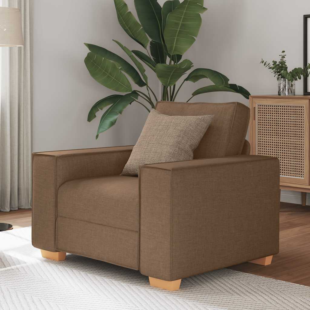 Poltrona Divano Marrone 60 Cm Tessuto
