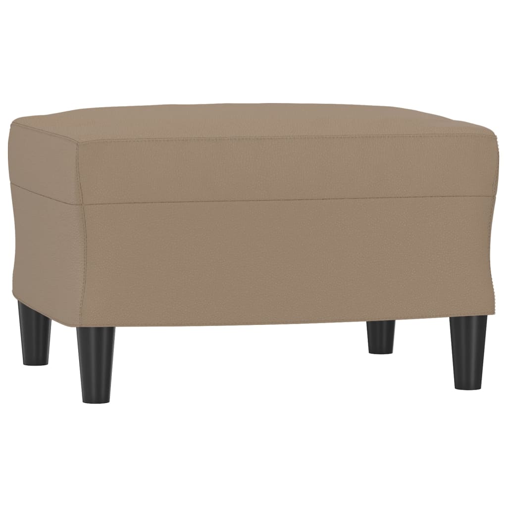 Set Di Divani 3 Pz Con Cuscini Cappuccino In Similpelle - Image 5