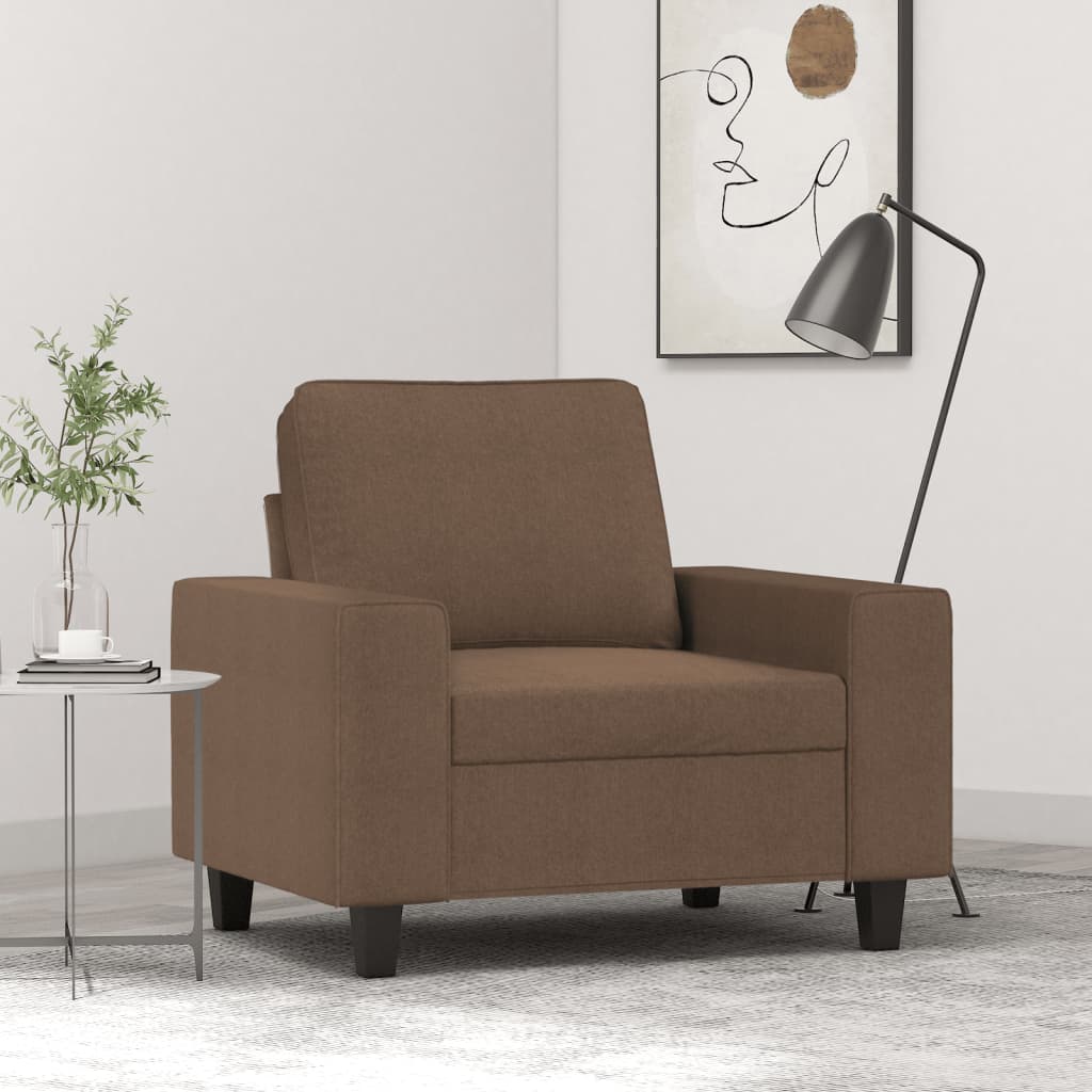 Poltrona Marrone 60 Cm In Tessuto
