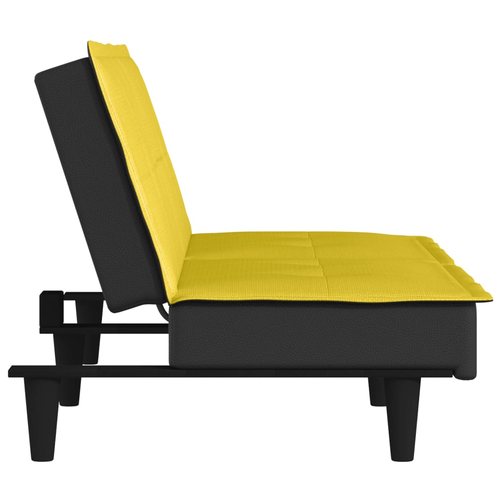 Divano Letto Giallo Chiaro In Tessuto - Image 5