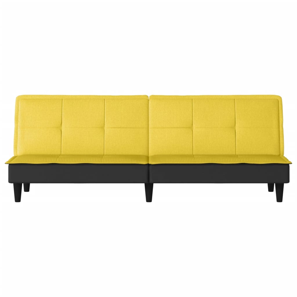 Divano Letto Giallo Chiaro In Tessuto - Image 4