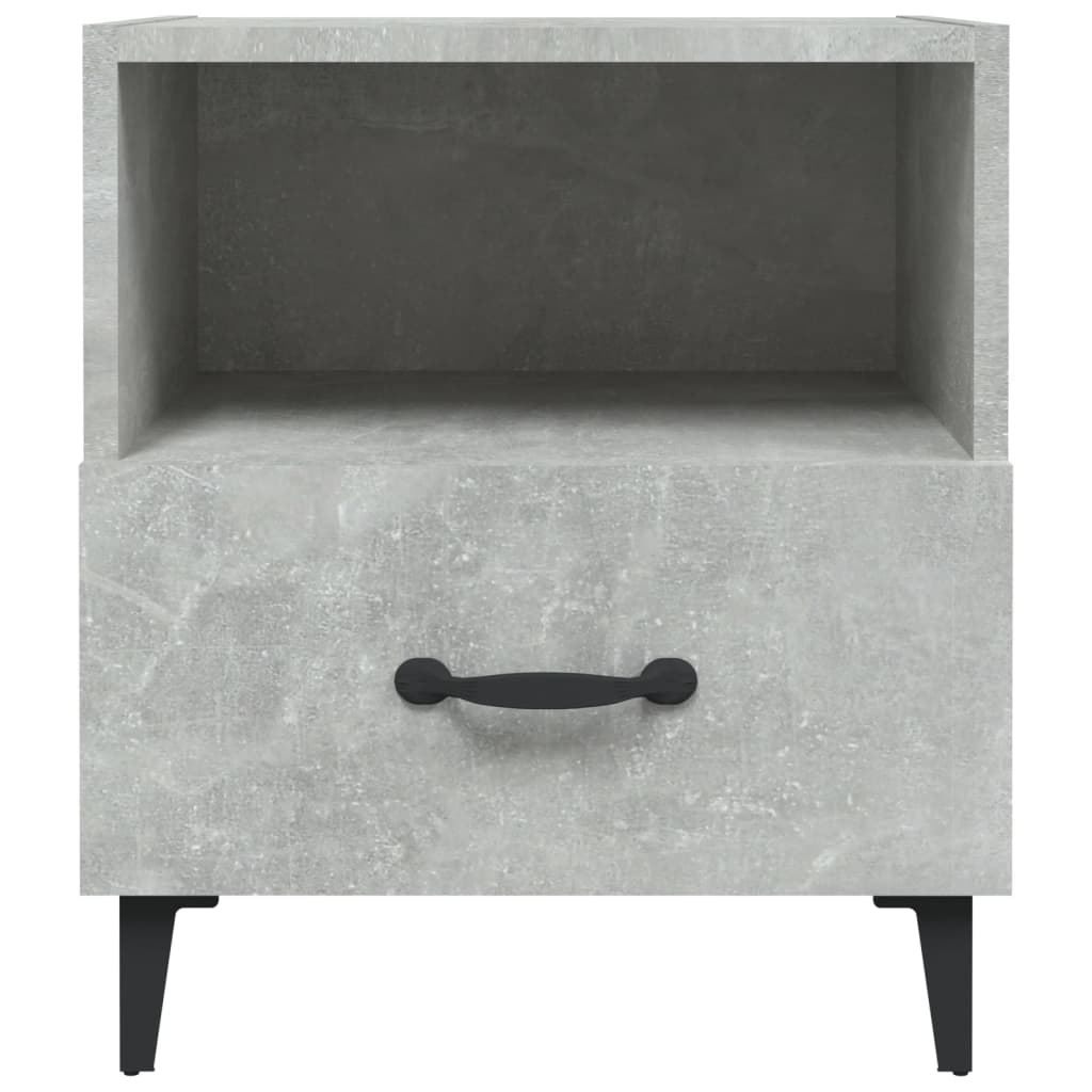 Comodini 2 Pz Grigio Cemento In Legno Multistrato - Image 4