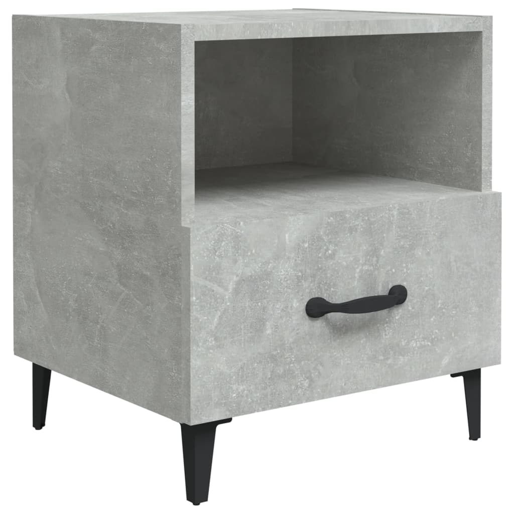 Comodini 2 Pz Grigio Cemento In Legno Multistrato - Image 3