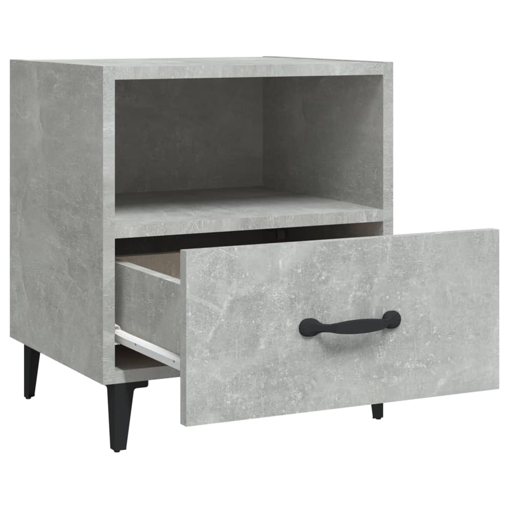 Comodini 2 Pz Grigio Cemento In Legno Multistrato - Image 6