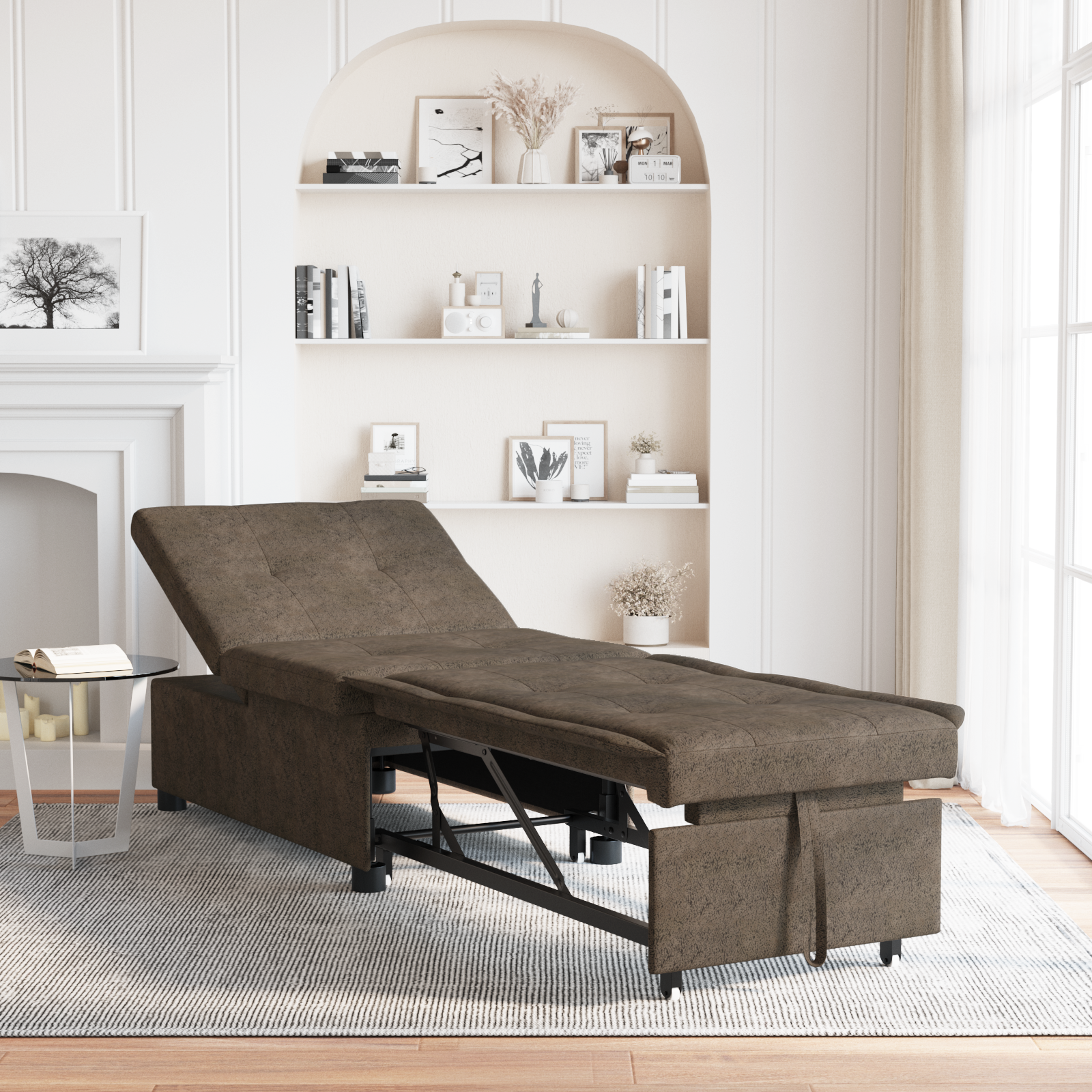 Divano Letto Verde Militare 67 X 194 X 38 cm