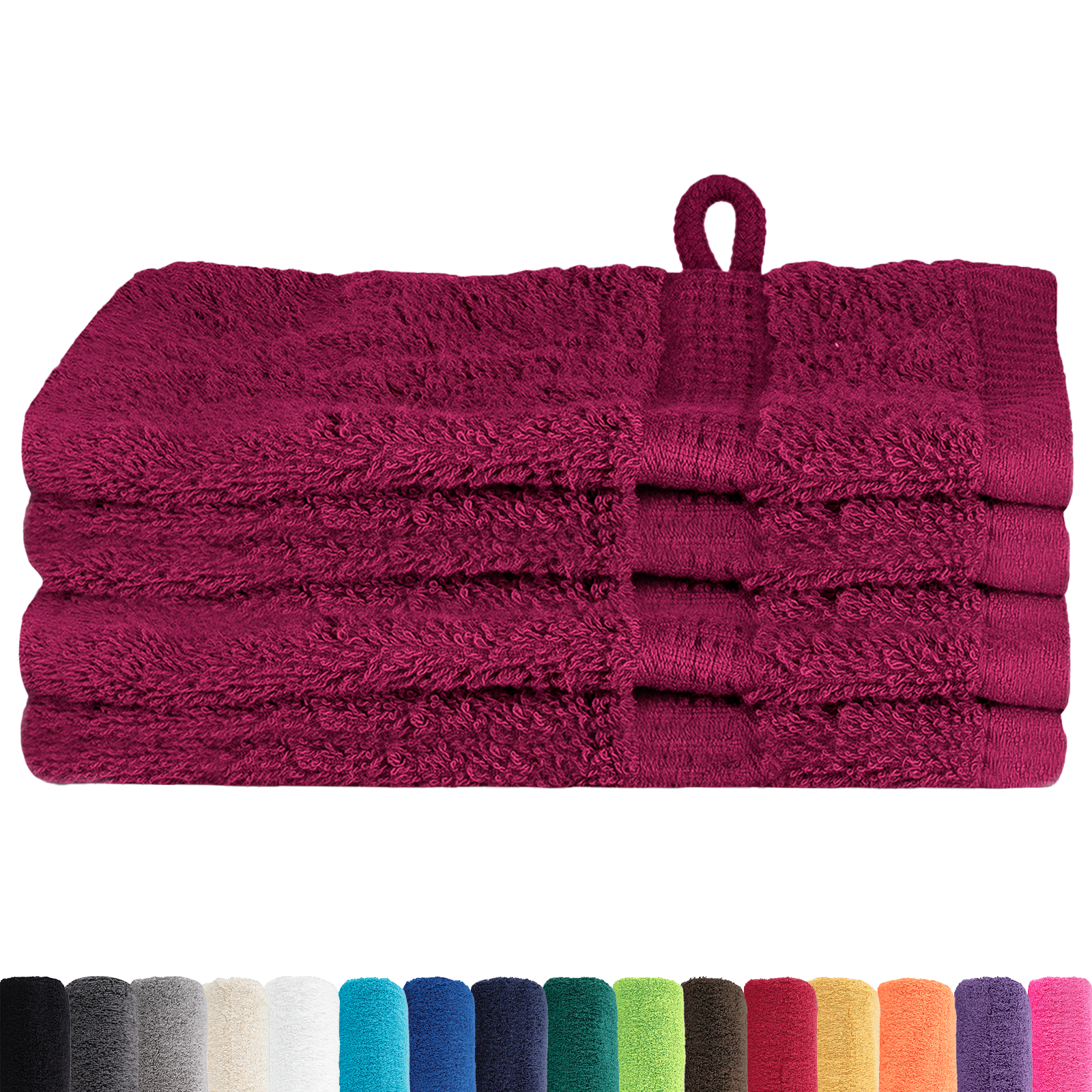 Panni Per Il Viso Solund Bordò Cotone - Image 3