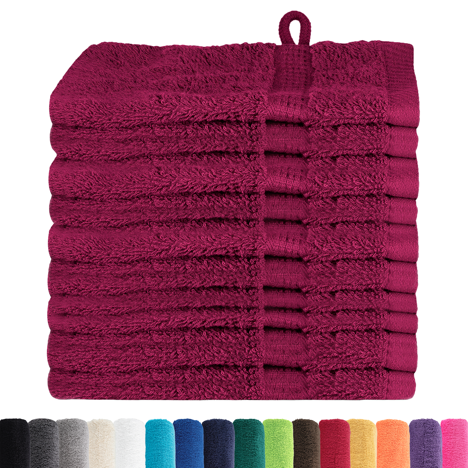 Panni Per Il Viso Solund Bordò Cotone - Image 3