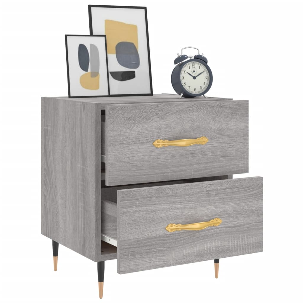 Comodini 2 Pz Grigio Sonoma 40x35x47,5 Cm In Legno Multistrato - Image 4