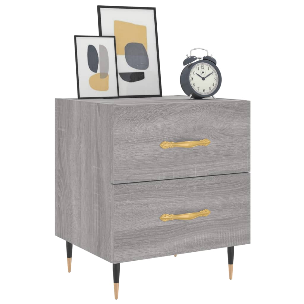 Comodini 2 Pz Grigio Sonoma 40x35x47,5 Cm In Legno Multistrato - Image 3