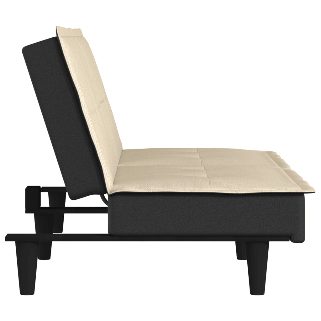 Divano Letto Crema In Tessuto - Image 5