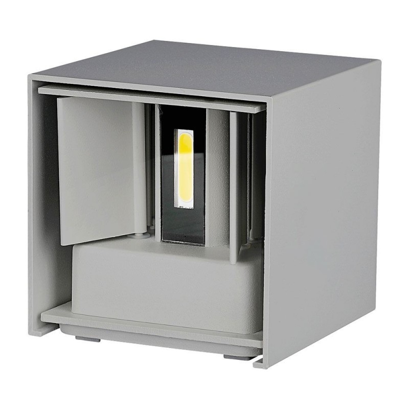 6w Wall Lamp With Bridglux Chip Grey Body Square 3000k