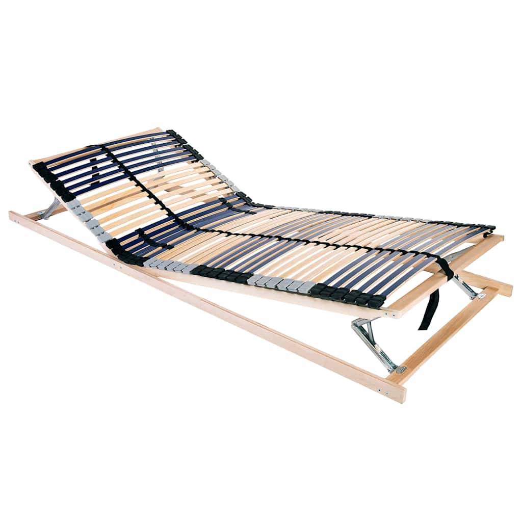 Base A Doghe Marrone 70 X 190 Cm Legno Massello Di Faggio