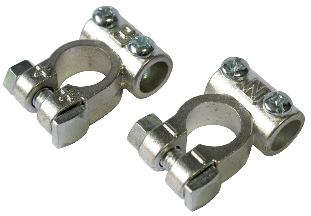 Ring Bbt4 Terminale Batteria Doppia Vite Zinco Polo Negativo Cavo 40-60 Mm Sfuso