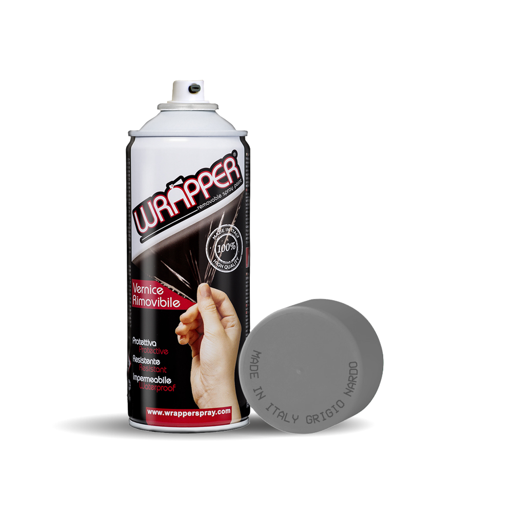 Wrapper, Pellicola Spray Rimovibile, 400 Ml - Grigio Nardo