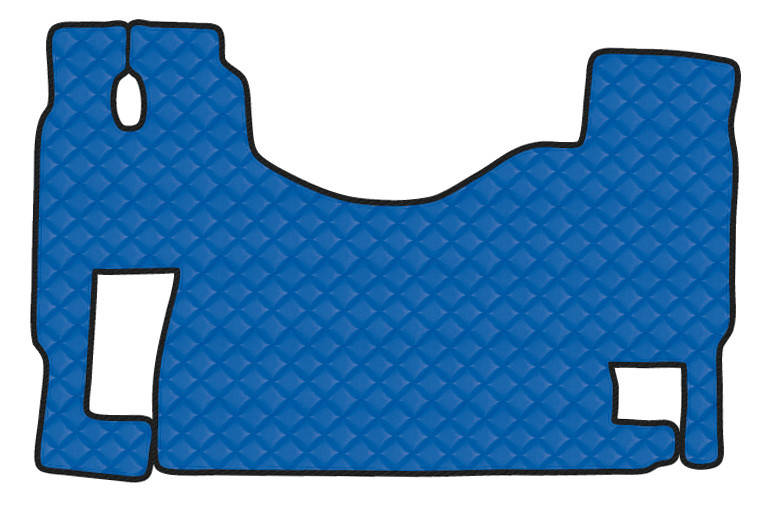 Tappeto Unico In Skeentex - Blu - Compatibile Per Mercedes Actros Mp2 (04/03>12/08) No Tunnel, Sedile Fisso - Mercedes Actros Mp3 (06/08>12/13) No tu