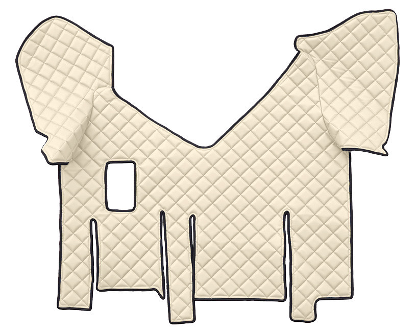 Tappeto Centrale In Skeentex - Panna - Compatibile Per Iveco Stralis (07/12>12/19) Manuale, Cabina Larga, Doppio Frigo Scorrevole