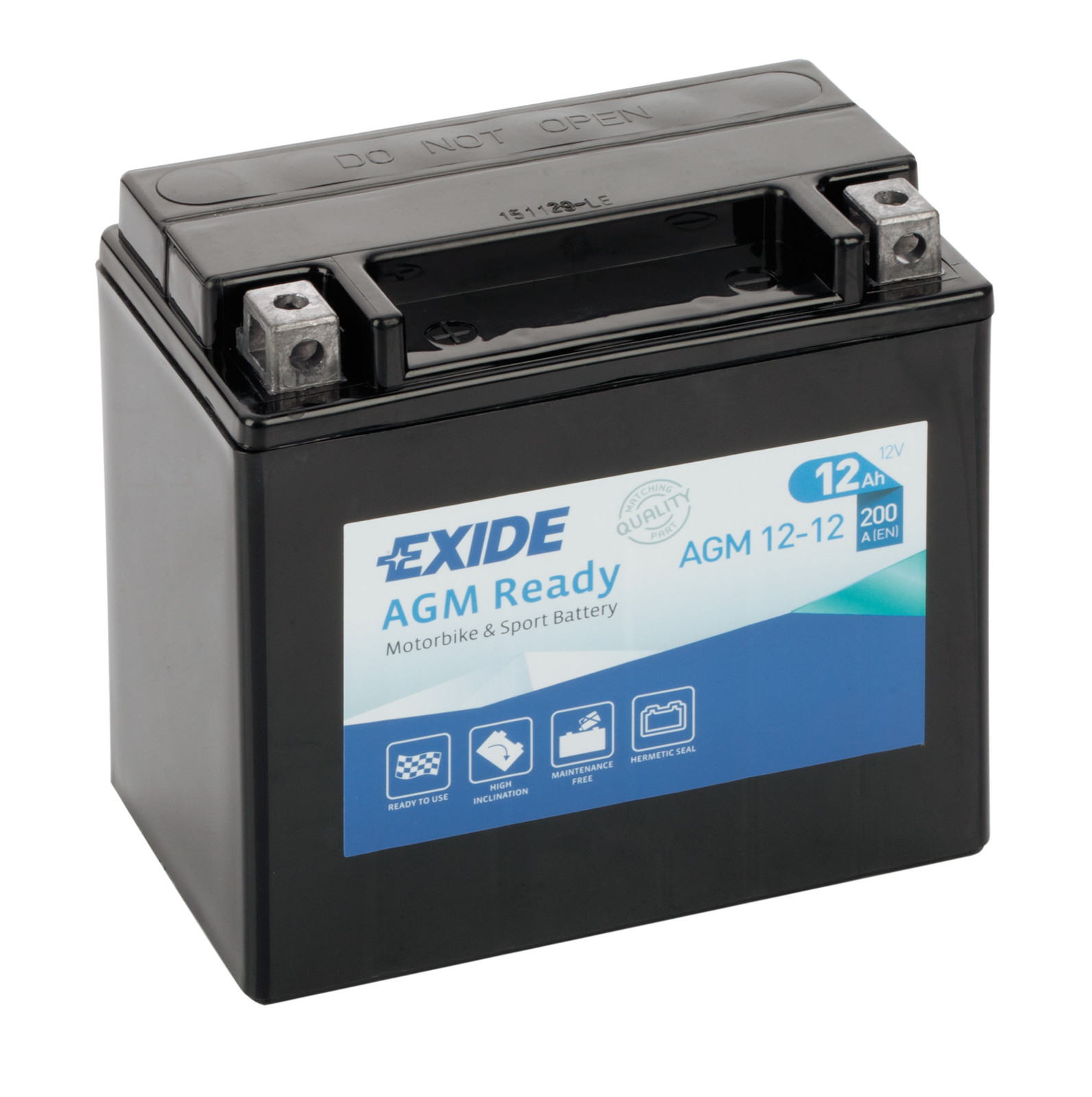 Batteria 12v - Exide Bike Agm Ready - 12 Ah - 200 A