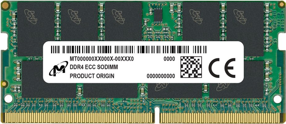 Crucial Ddr4 Ecc Sodimm 16gb 1rx8 3200 (mta9asf2g72hZ-3g2r)