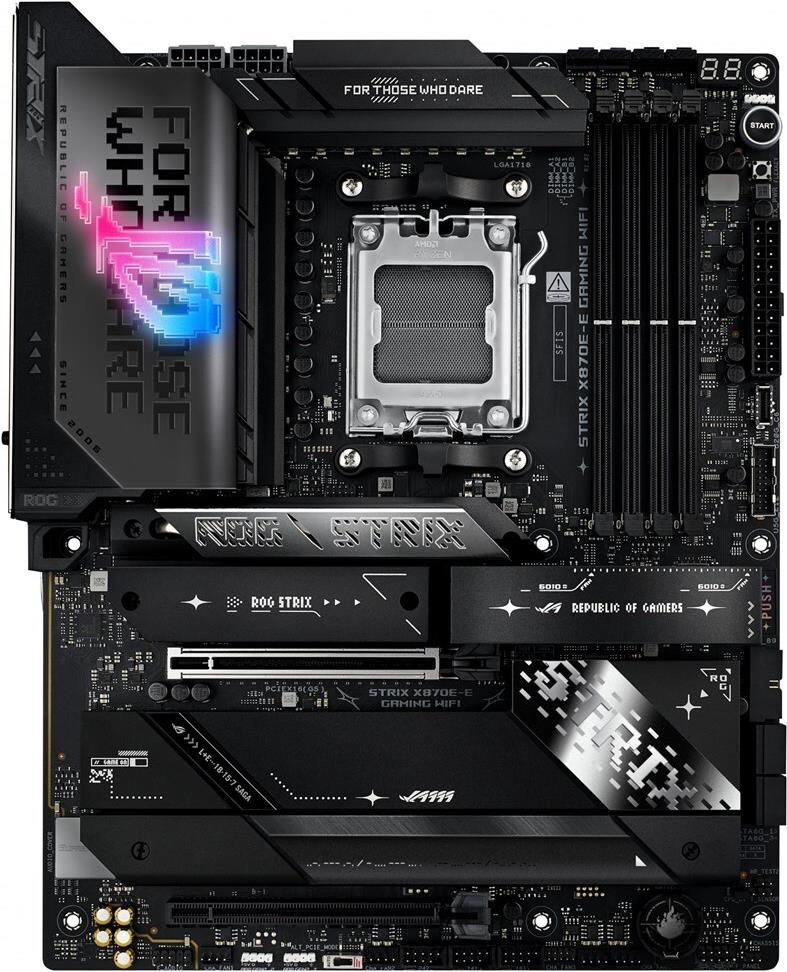 Asus Rog Strix X870E-E Gaming Wifi - Motherboard - Atx - Socket Am5 - Amd X870e Chipsatz - Usb4, UsB-C 3,2 Gen 2x2, UsB-C 3,2 Gen2, Usb 3,2 Gen 2, us