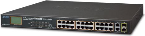 Planet FgsW-2622vhp - Switch - Nicht Verwaltet - 24 X 10/100 (poe+) + 2 X KombI-GigabiT-Sfp - An Rack Montierbar - Poe+ (fgsW-2622vhp)