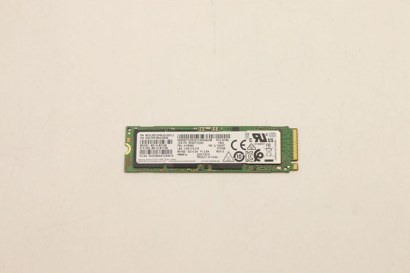 Lenovo Ssd 512gb M.2 Pcie (01fr595)