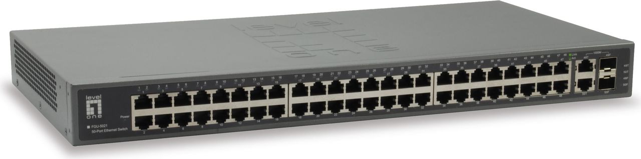 Levelone FgU-5021 - Switch - Nicht Verwaltet - 48 X 10/100 + 2 X KombI-GigabiT-Sfp - An Rack Montierbar (fgU-5021)