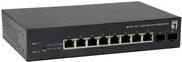 Levelone GeP-1051 - Switch - Smart - 8 X 10/100/1000 (poe+) + 2 X Gigabit Sfp - Desktop, An Rack Montierbar - Poe+ (70 W) (geP-1051)